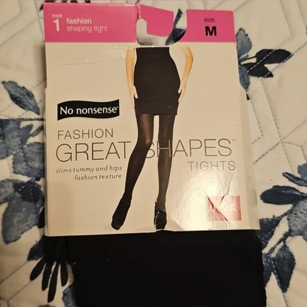 3 Pair Women's Tights Bundle Size M Black Sheer Fishnet Patterned Hosiery NWT